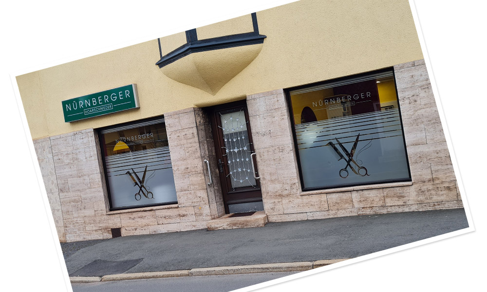 Fensterfolierung Friseur Nürnberger - Fensterfolierung